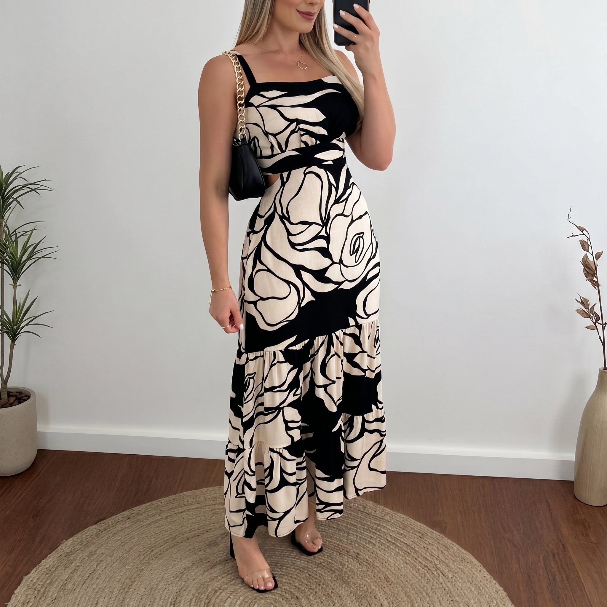 Sleeveless Floral Boho Maxi Dress for Women