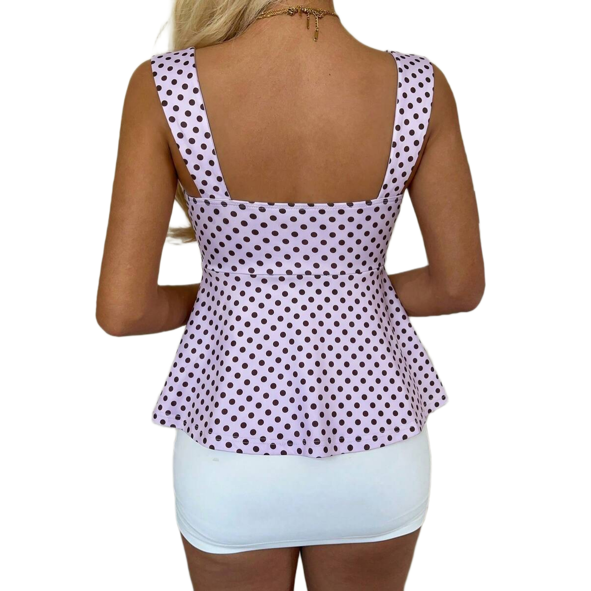 Casual Ruffle Tank Top With Drawstring For Women