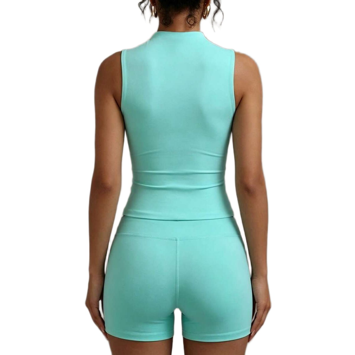 Sleeveless Double Layer Stretchy Slim Fit Top For Women