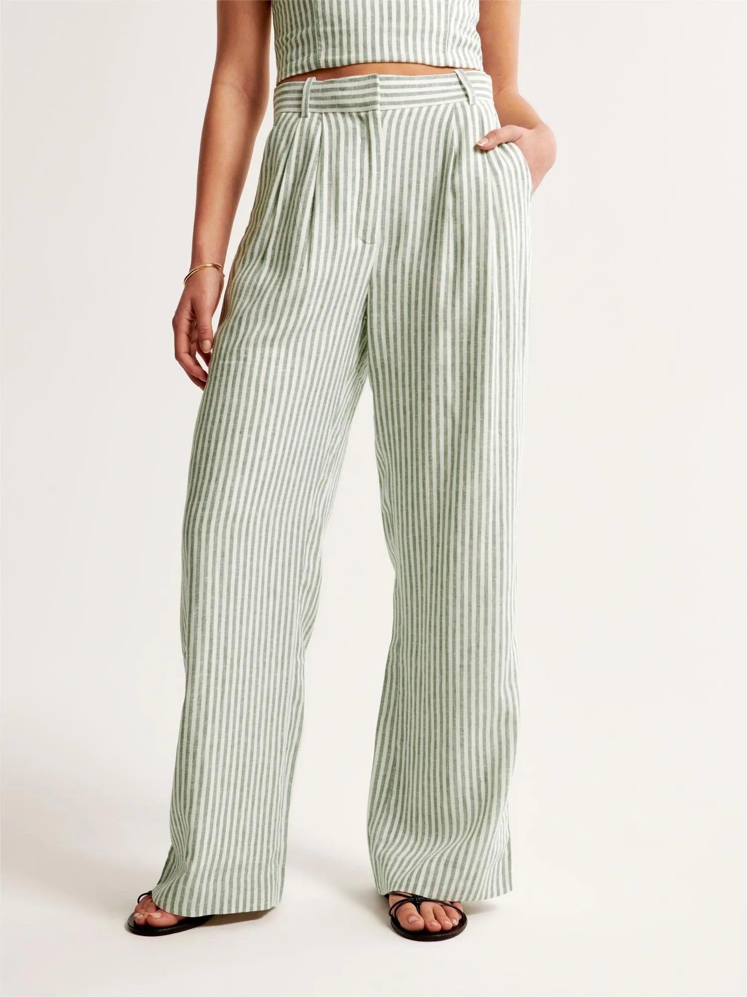 Tailored And Lifted Linen Blend Set-My Comfy Blouse