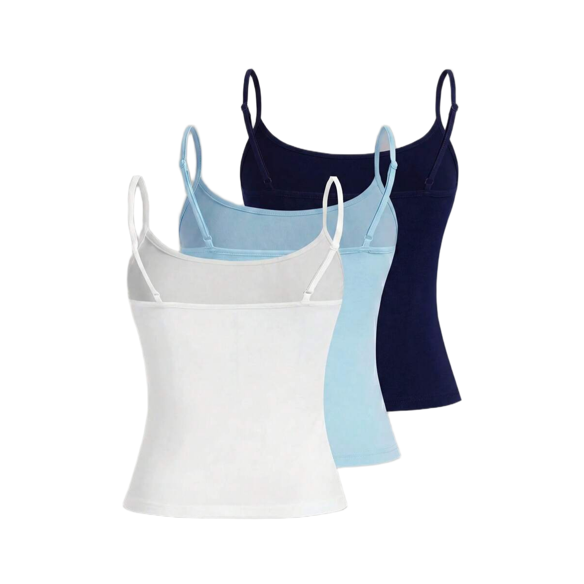 3 Pieces Casual Slim Fit Camisole Tops For Women