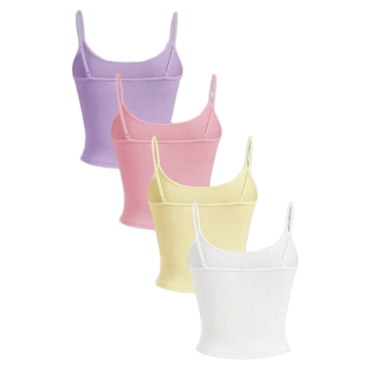 4 Pieces Tight Fitted Cropped Casual Tank Top For Women