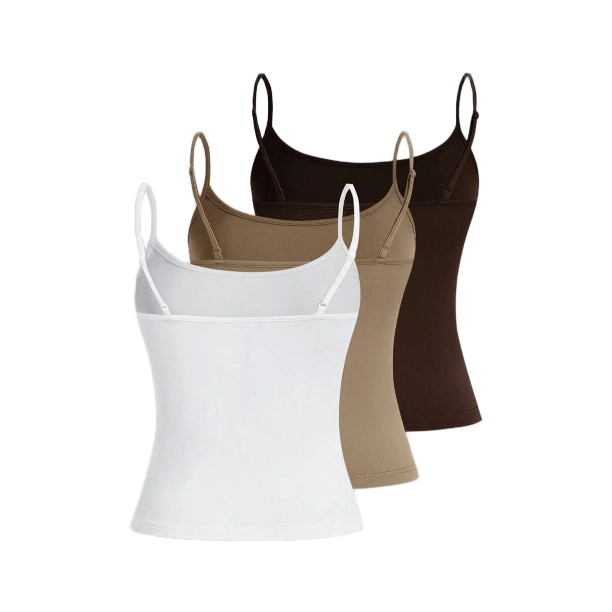 3 Pieces Casual Slim Fit Camisole Tops For Women