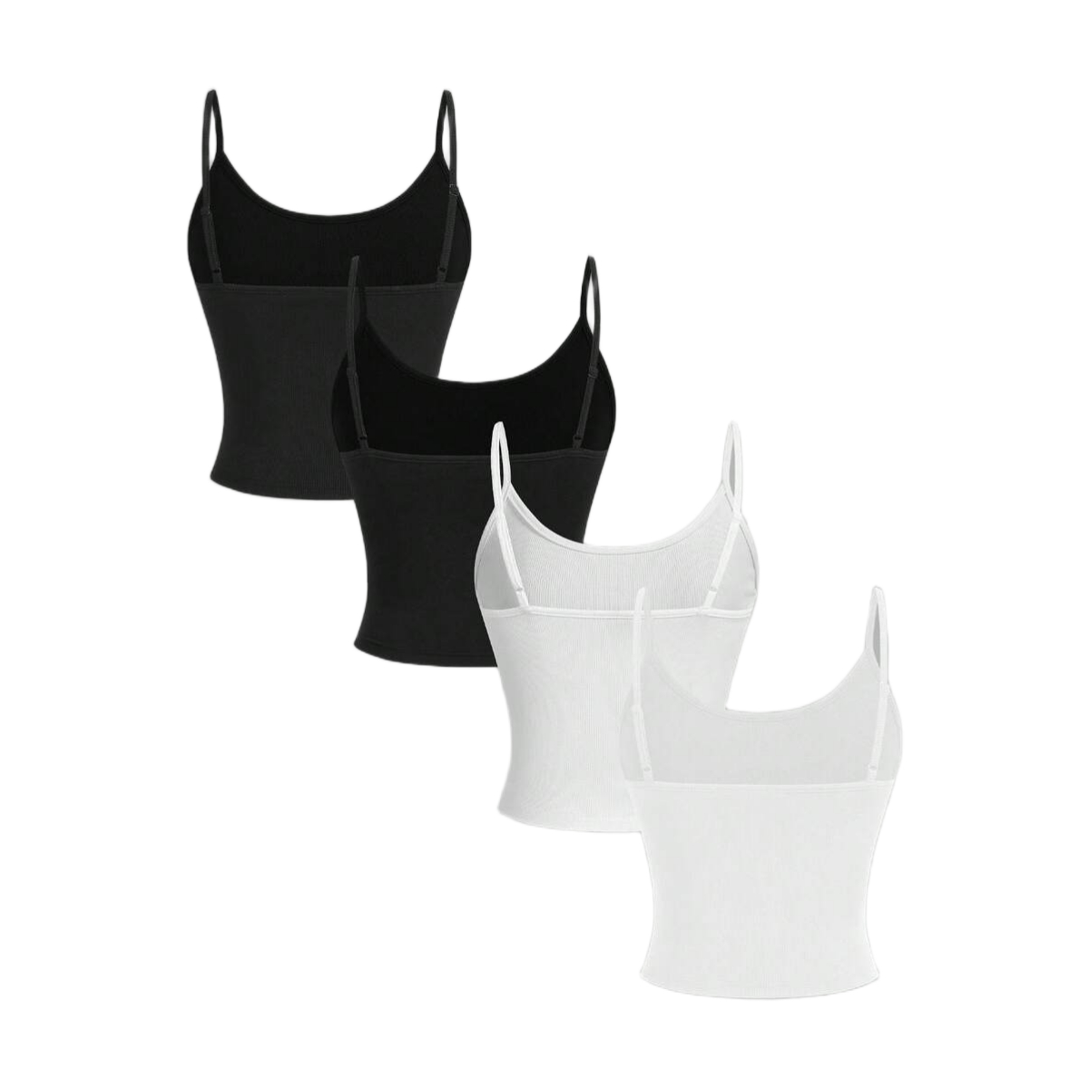 4 Pieces Tight Fitted Cropped Casual Tank Top For Women