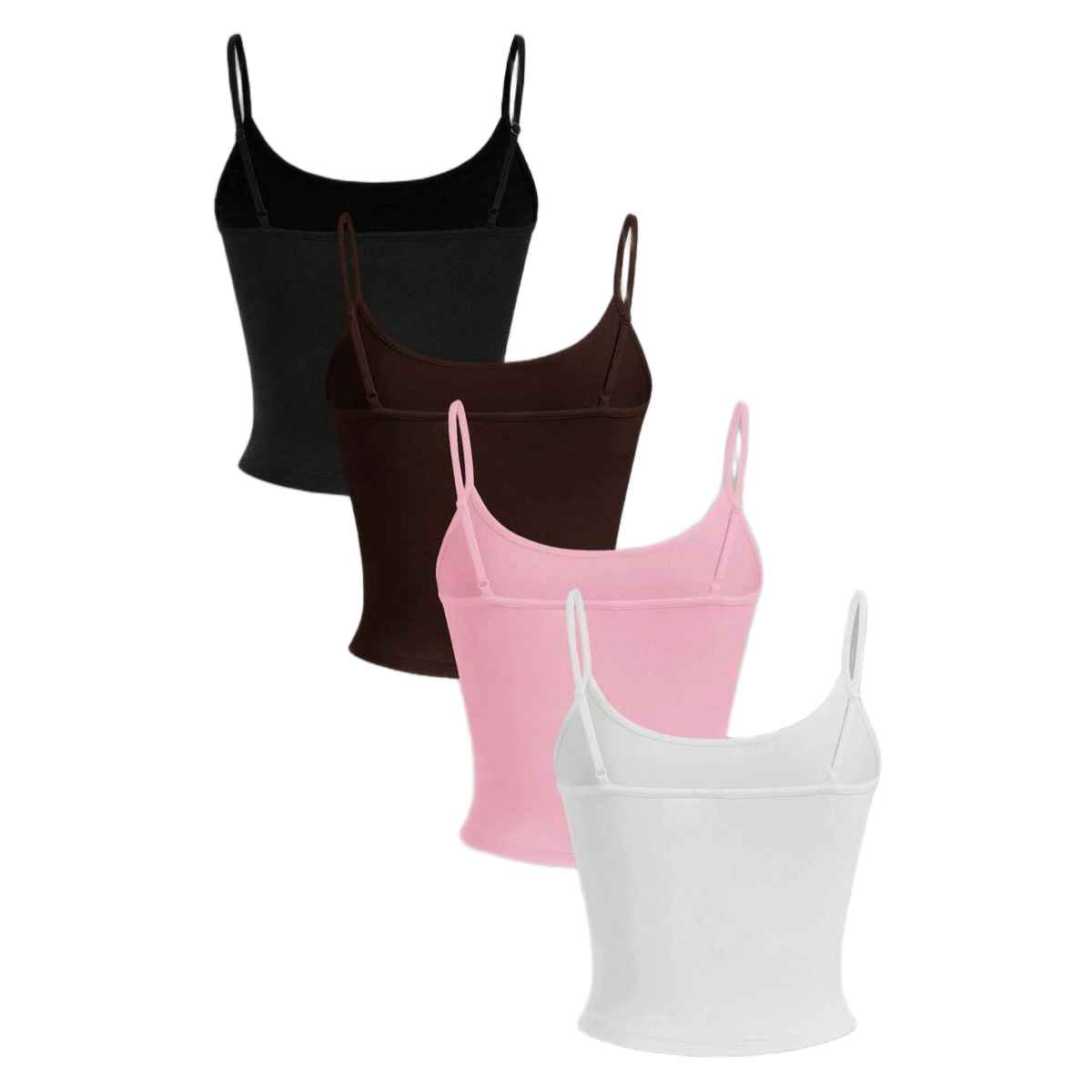 4 Pieces Tight Fitted Cropped Casual Tank Top For Women