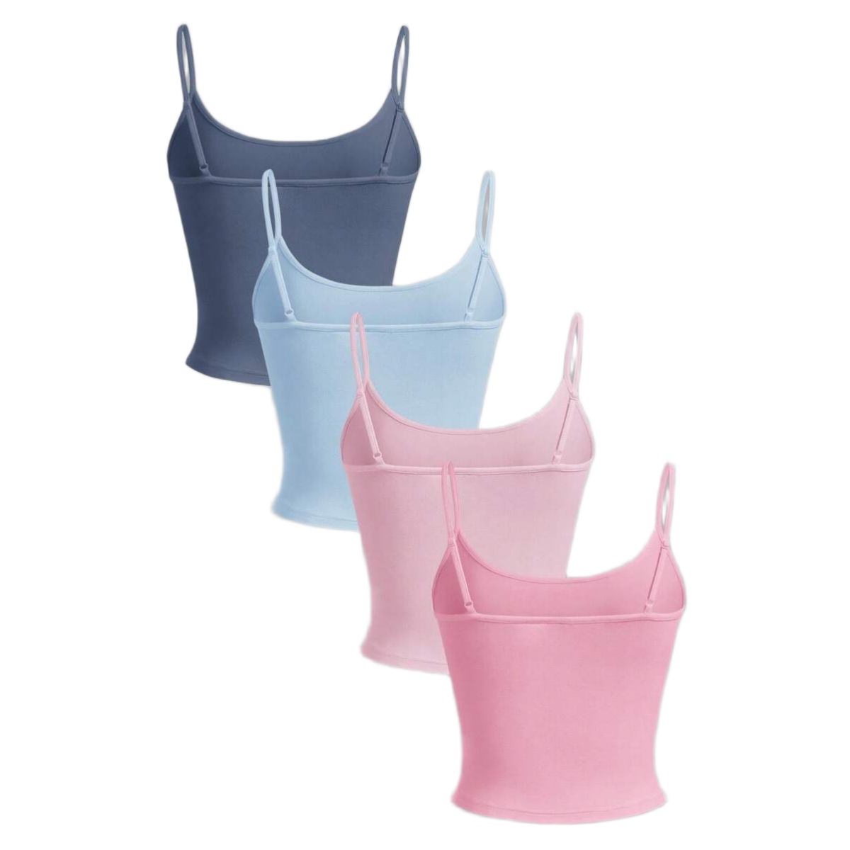 4 Pieces Tight Fitted Cropped Casual Tank Top For Women