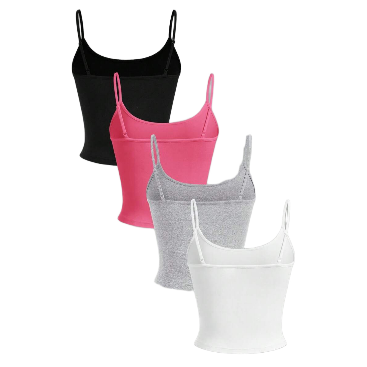 4 Pieces Tight Fitted Cropped Casual Tank Top For Women