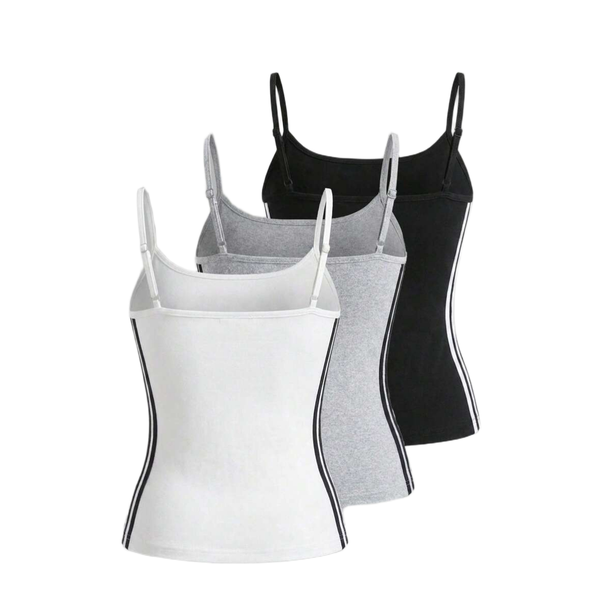 3 Pieces Casual Slim Fit Camisole Tops For Women