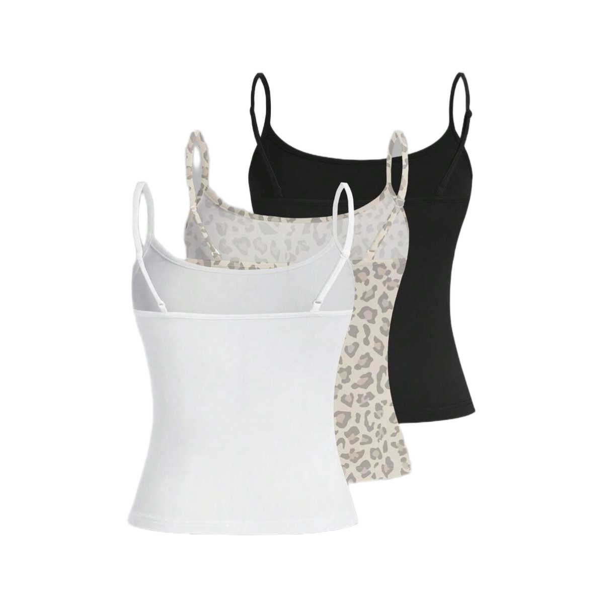3 Pieces Casual Slim Fit Camisole Tops For Women