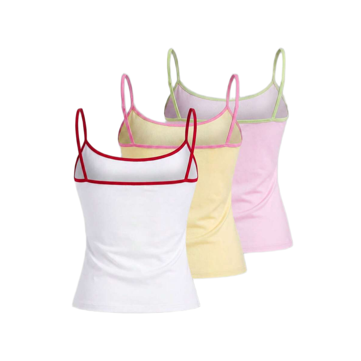 3 Pieces Casual Slim Fit Camisole Tops For Women