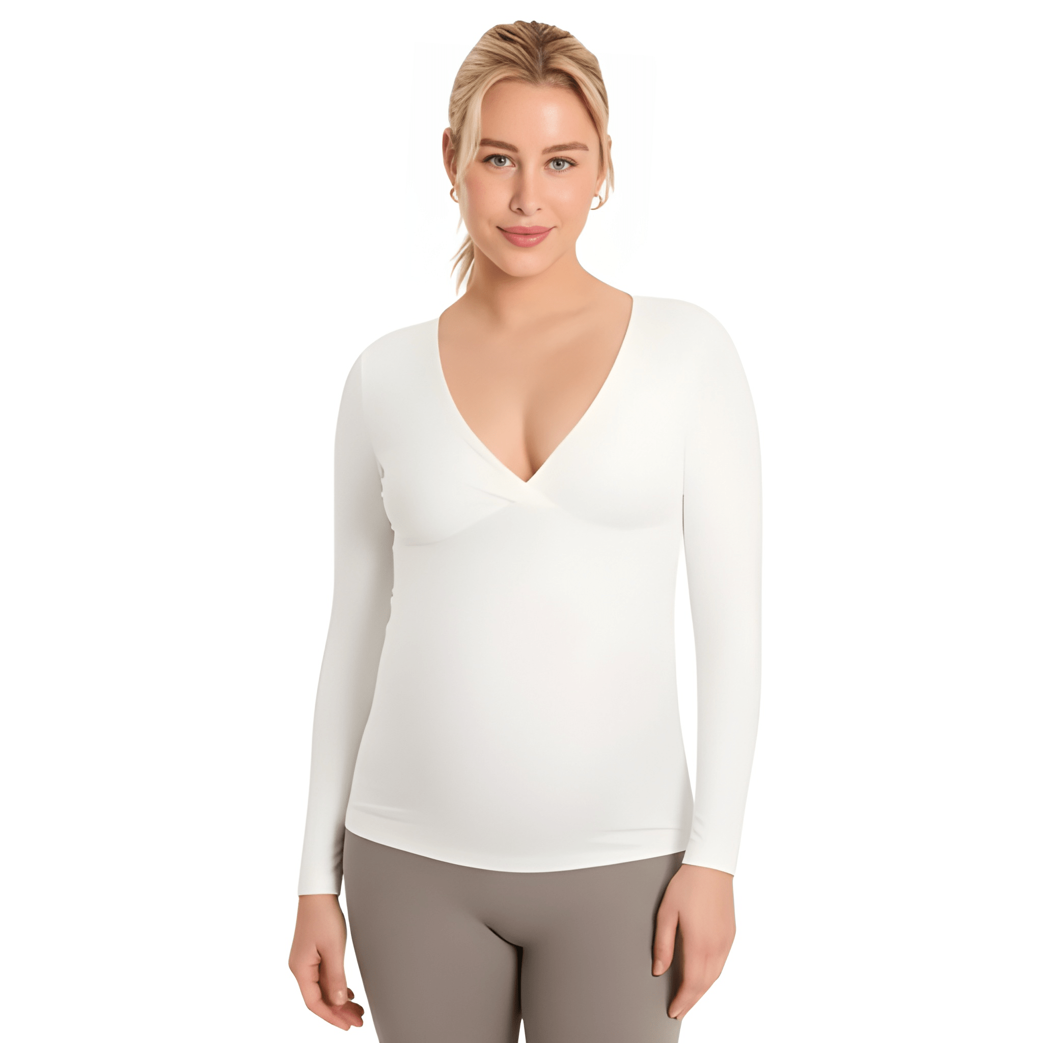 Long Sleeve Maternity Crossover Support Top For Women