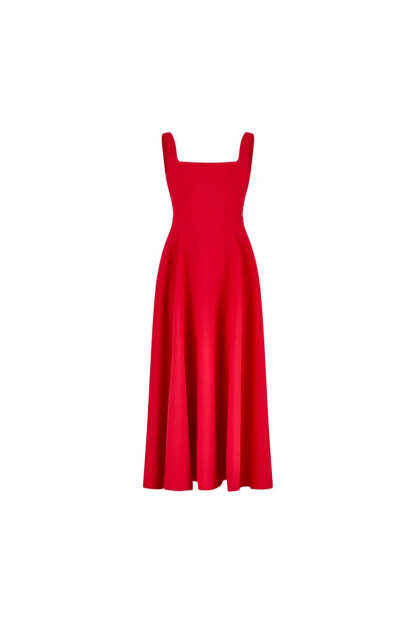 Wide Strap Seam Detail Dress