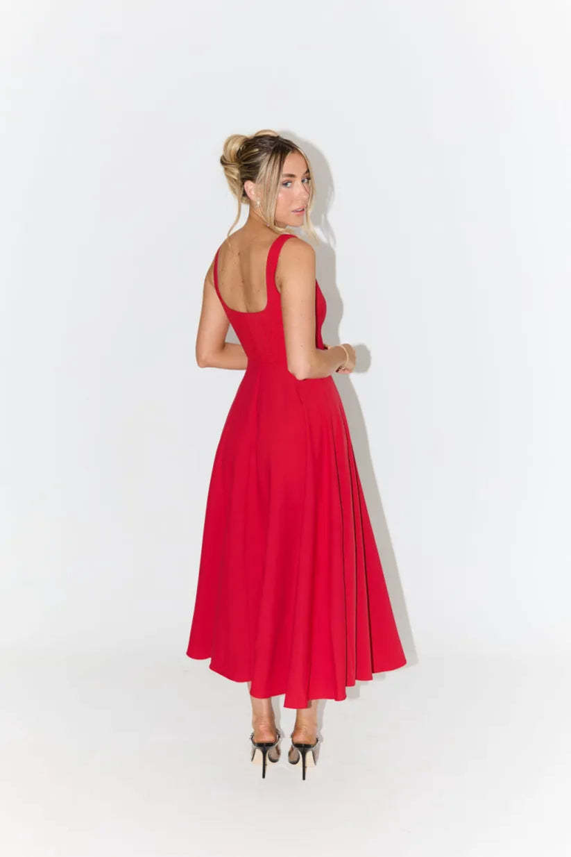 Wide Strap Seam Detail Dress