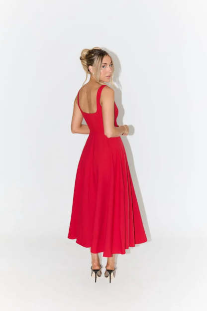 Wide Strap Seam Detail Dress