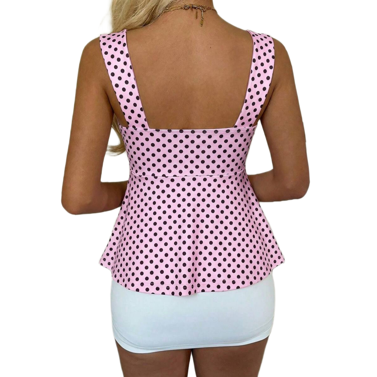 Casual Ruffle Tank Top With Drawstring For Women