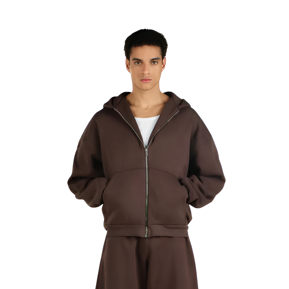 Zipper Hoodie And Sweatpants Set-My Comfy Blouse