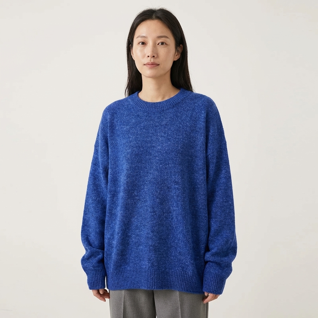 Casual Long Sleeve Round Design Sweaters For Women