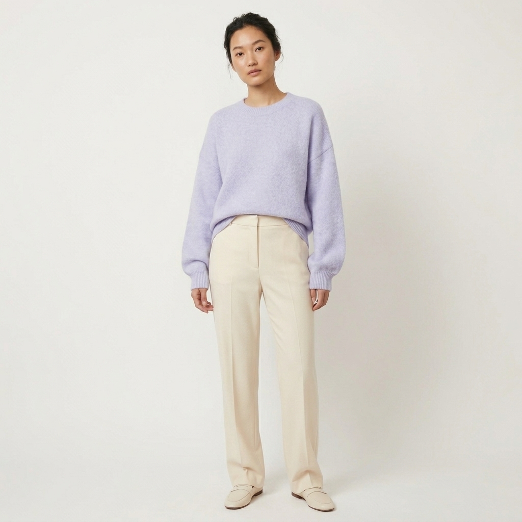 Casual Long Sleeve Round Design Sweaters For Women