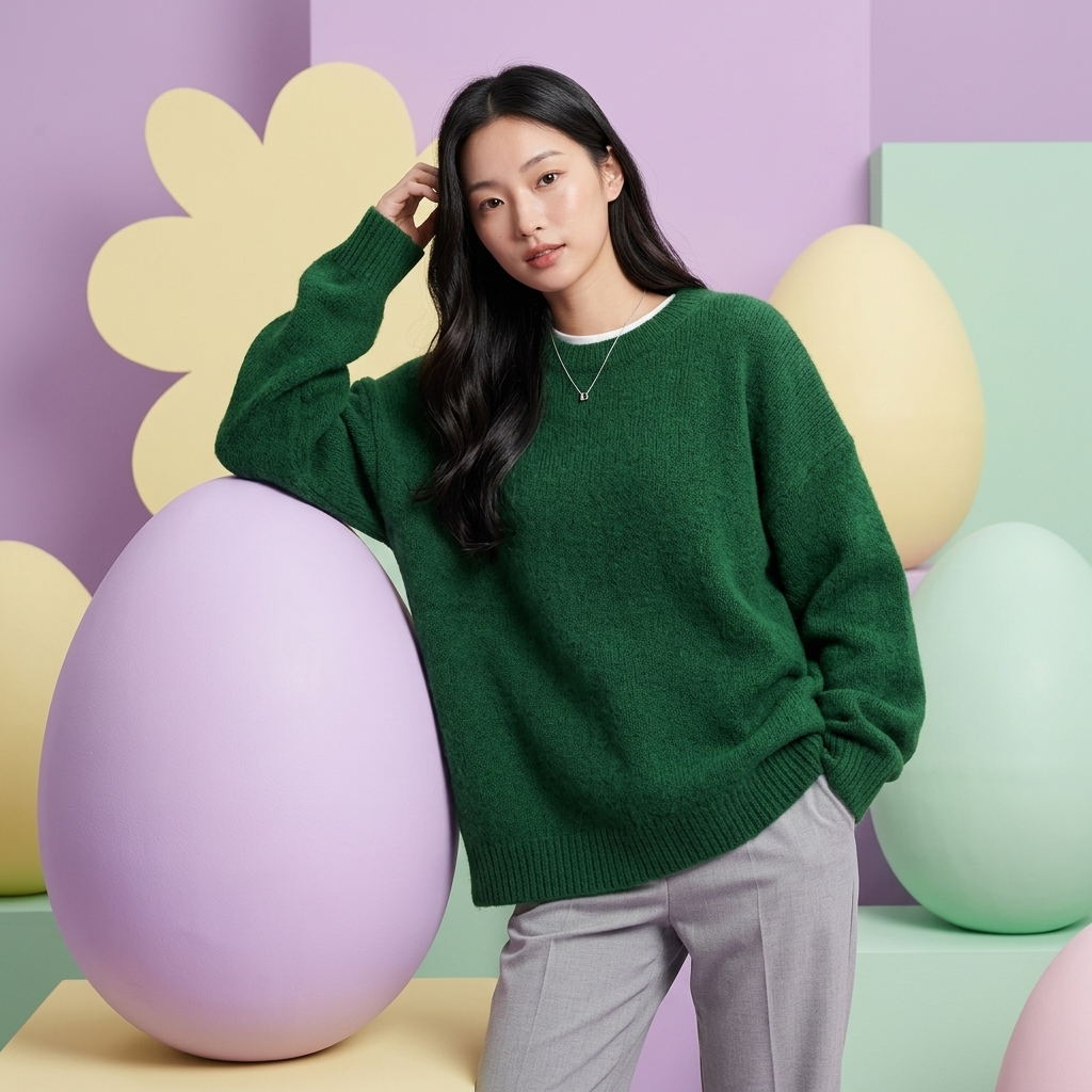 Casual Long Sleeve Round Design Sweaters For Women