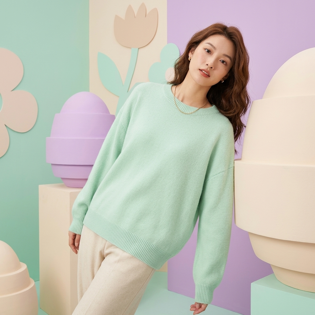 Casual Long Sleeve Round Design Sweaters For Women