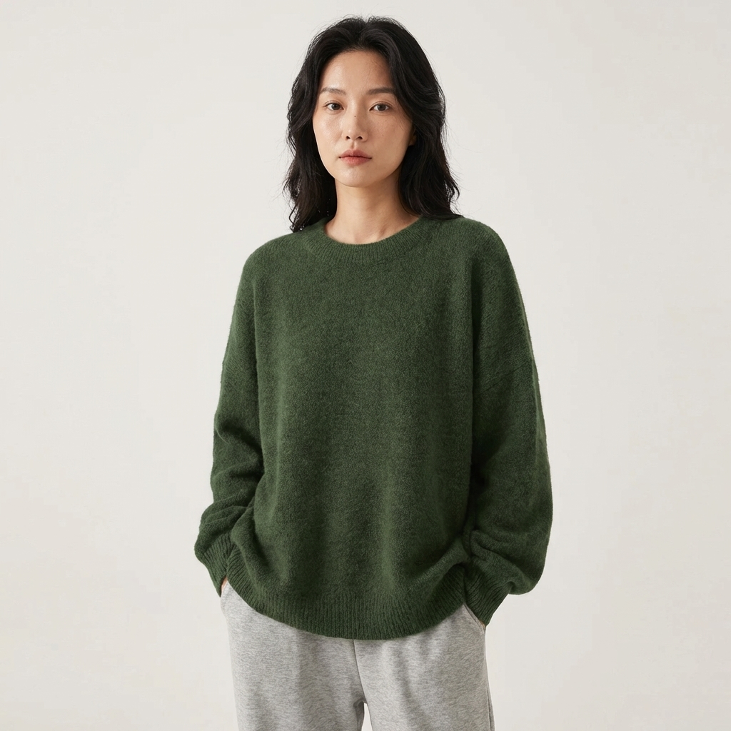 Casual Long Sleeve Round Design Sweaters For Women