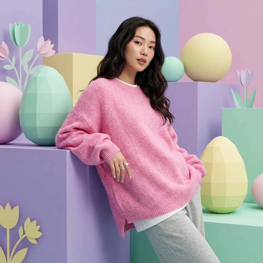 Casual Long Sleeve Round Design Sweaters For Women