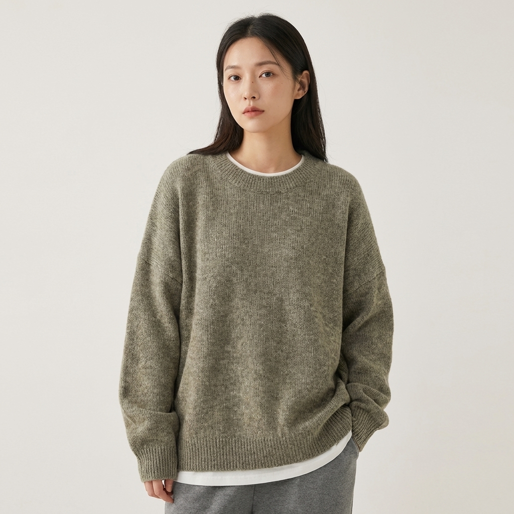 Casual Long Sleeve Round Design Sweaters For Women