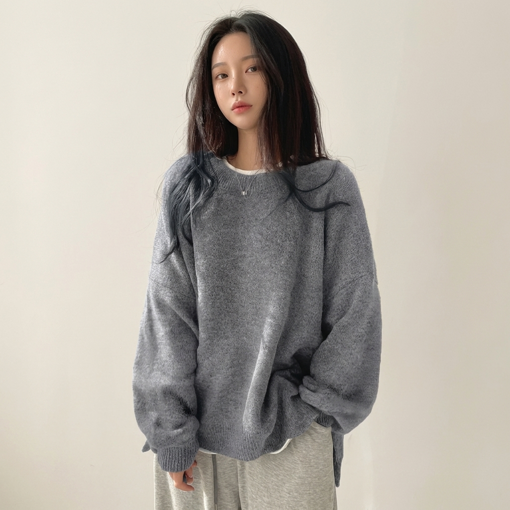 Casual Long Sleeve Round Design Sweaters For Women