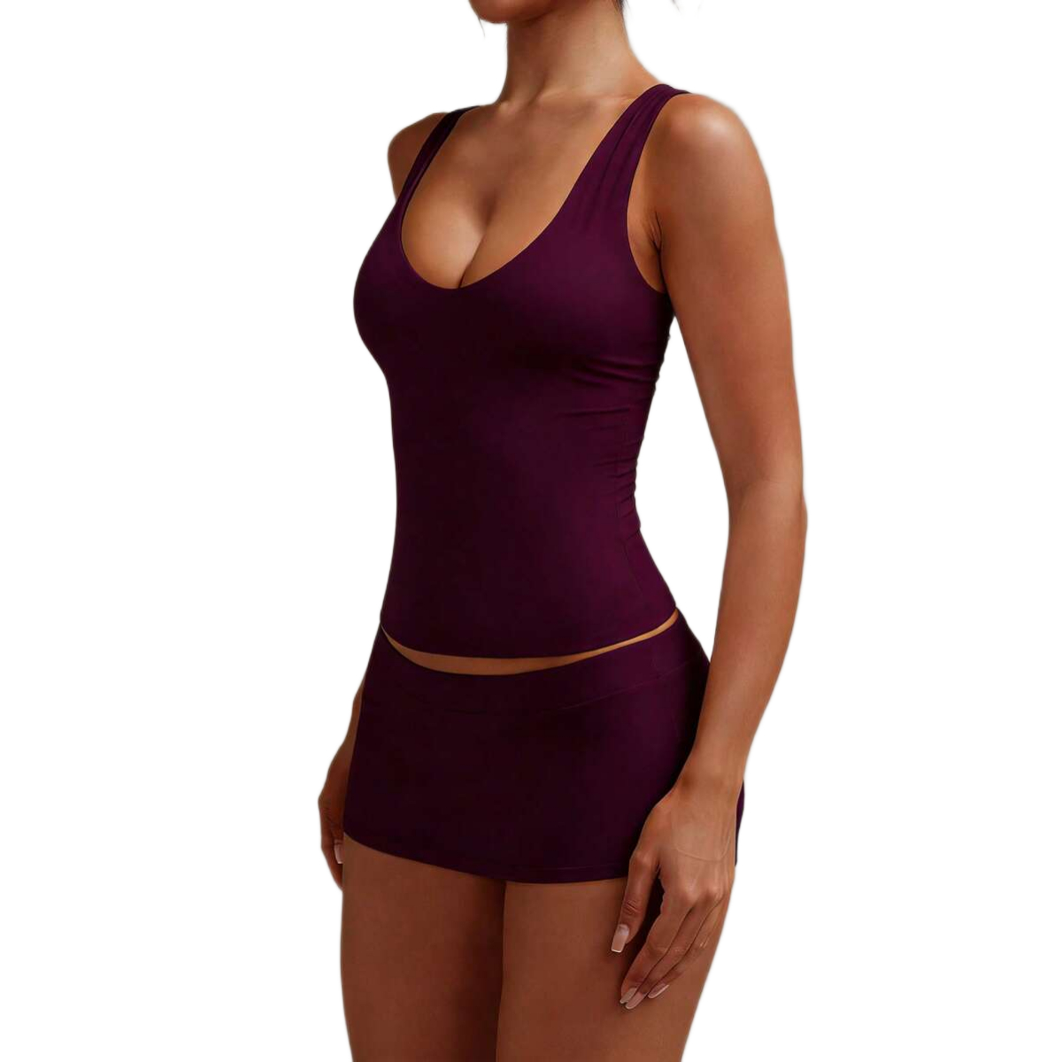 Casual Double Layer High Elasticity Sleeveless Tank Top For Women