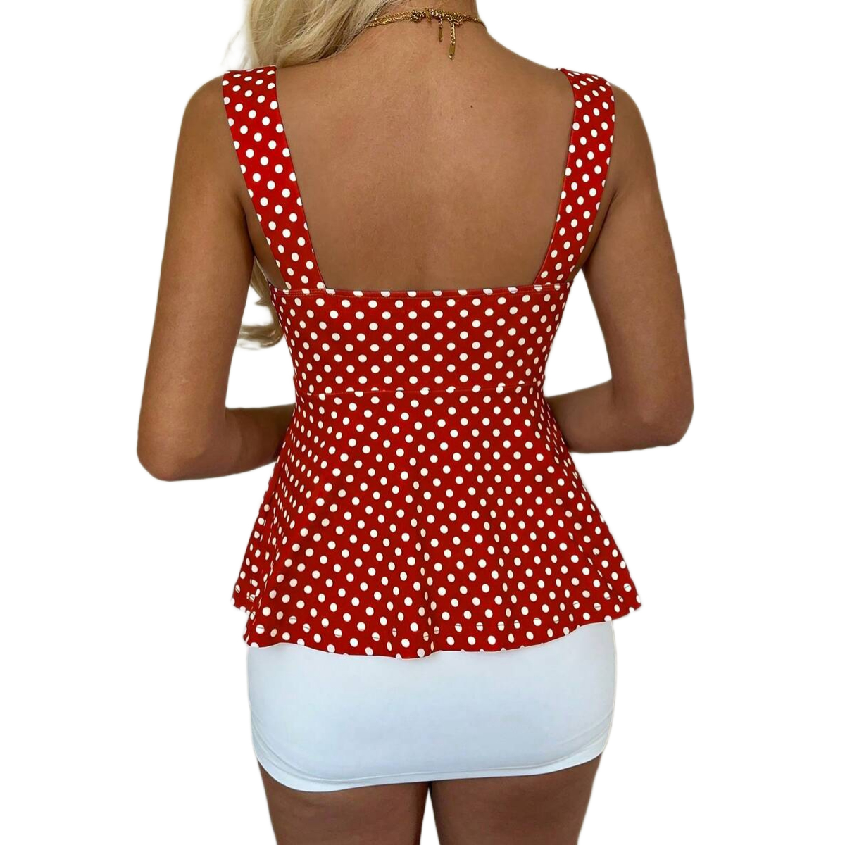 Casual Ruffle Tank Top With Drawstring For Women