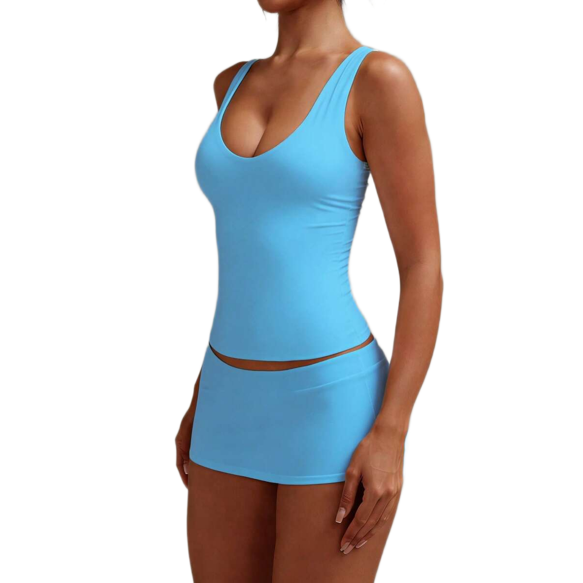 Casual Double Layer High Elasticity Sleeveless Tank Top For Women