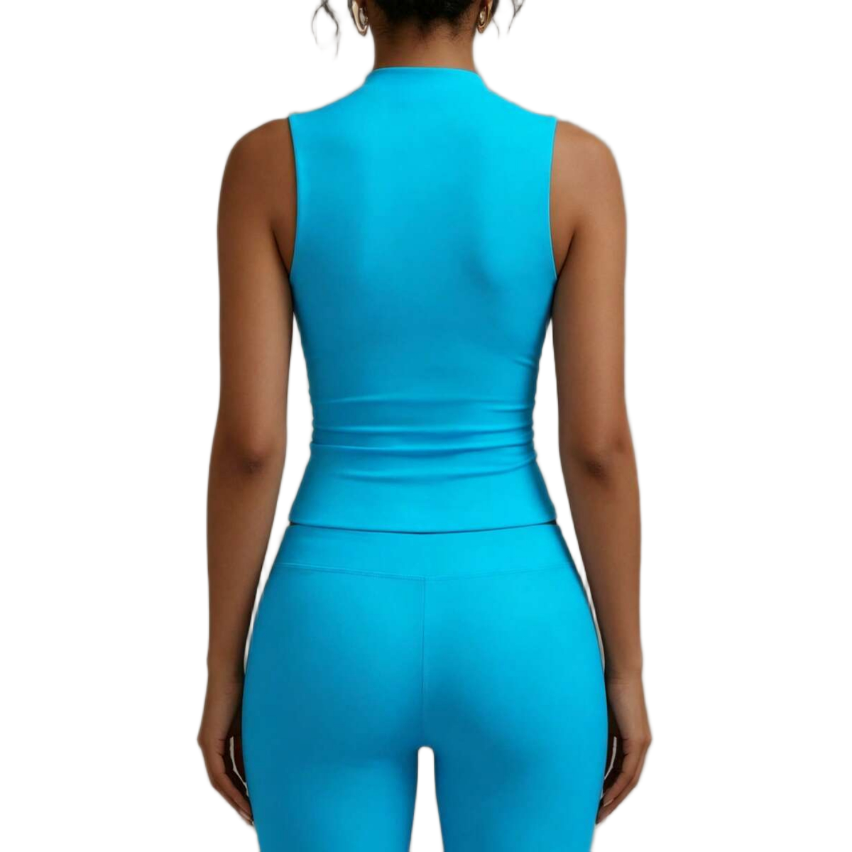Sleeveless Double Layer Stretchy Slim Fit Top For Women