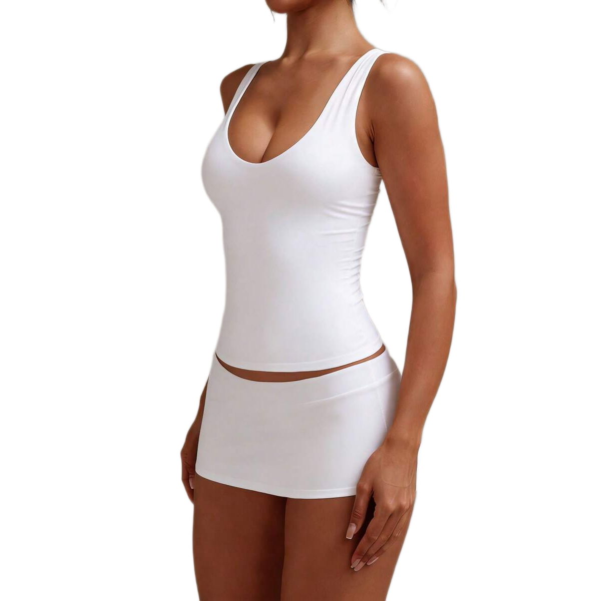Casual Double Layer High Elasticity Sleeveless Tank Top For Women