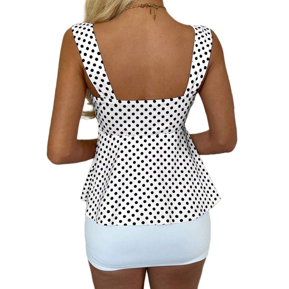 Casual Ruffle Tank Top With Drawstring For Women