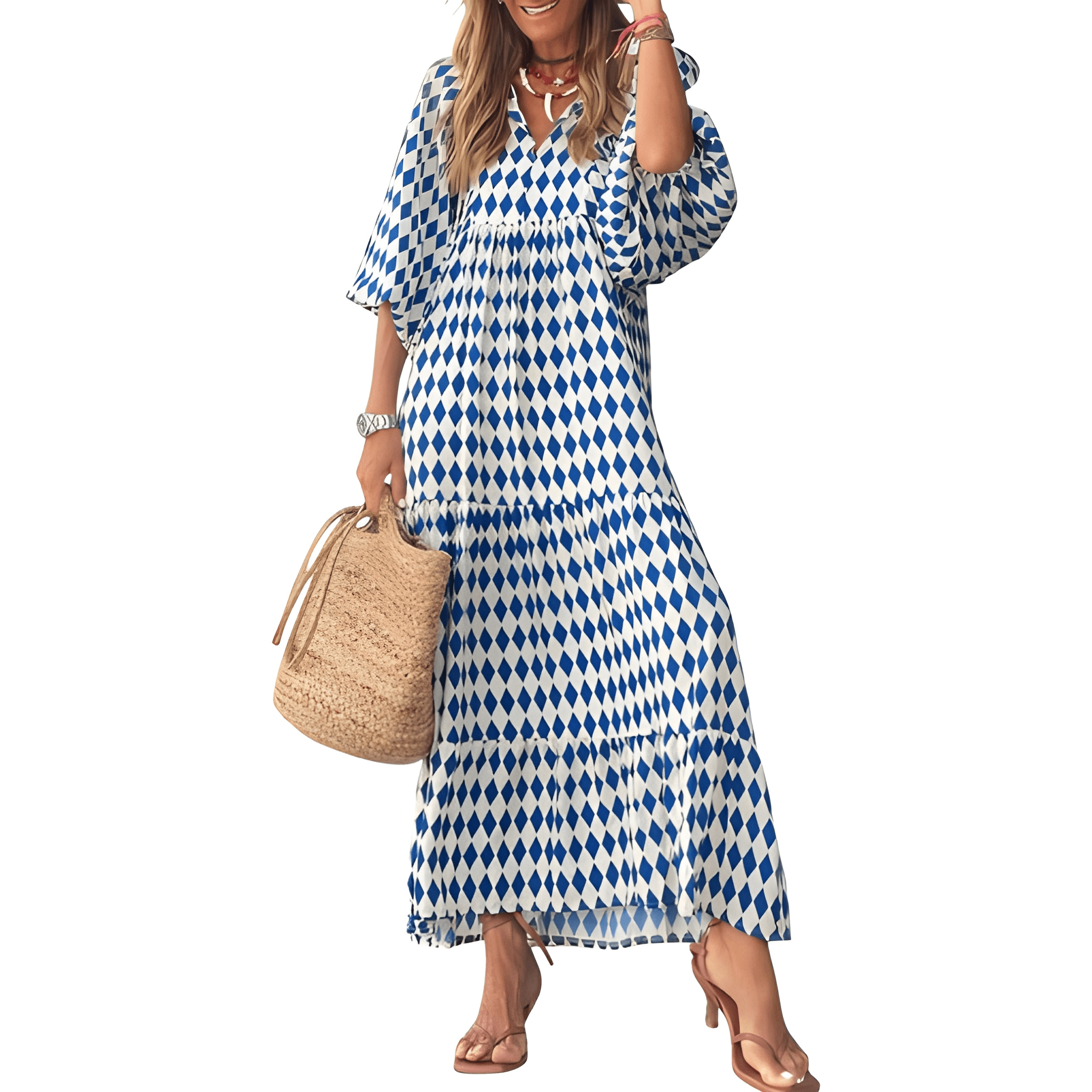 Loose And Fit Casual Summer Bohemian V Neck For Women