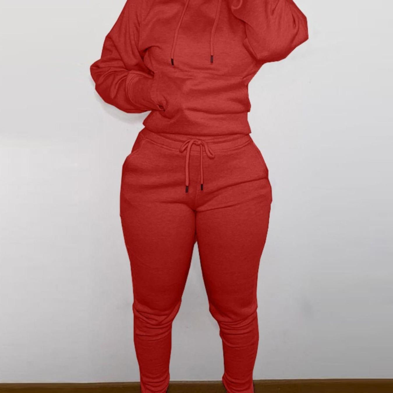 Casual Hoodie And Jogger Set For Women