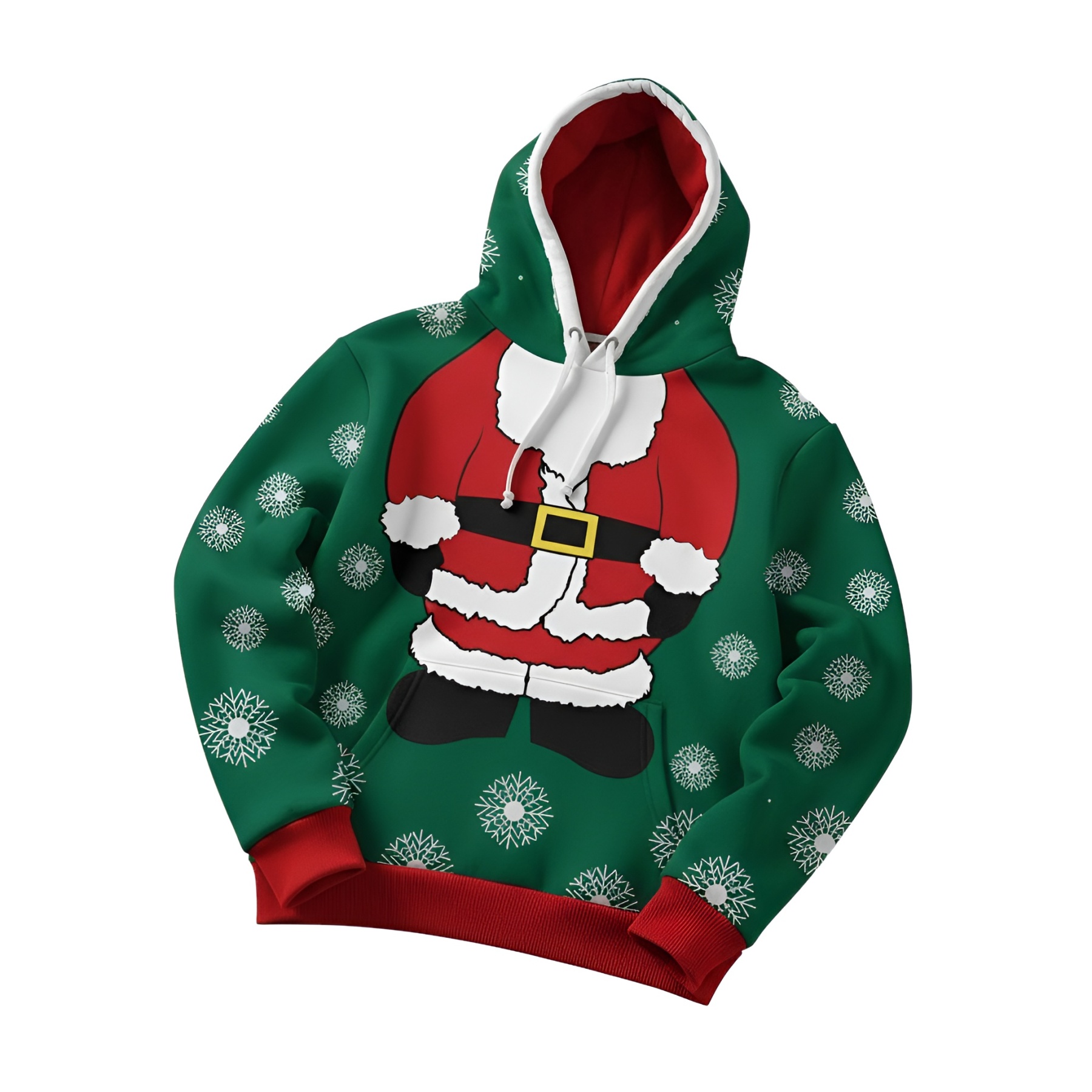 Funny 3D Graphic Christmas Hoodie For Men
