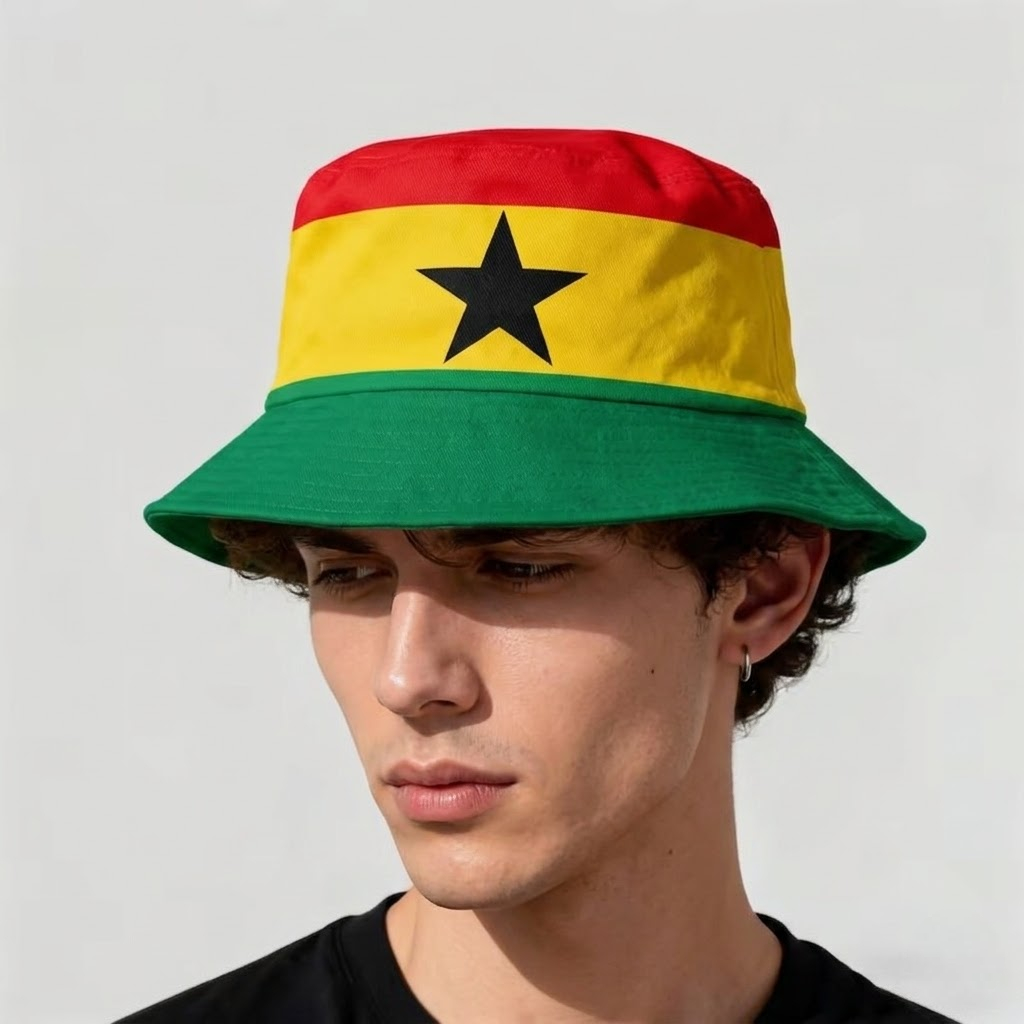 Ghana Football Fan Outdoor Fisherman Style Hat