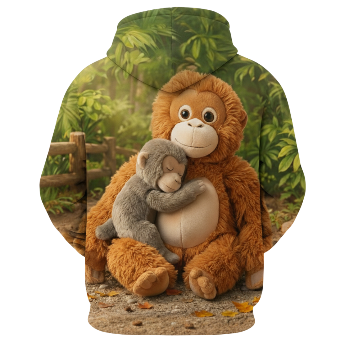 Mama And Punch Monkey Zip Hoodie