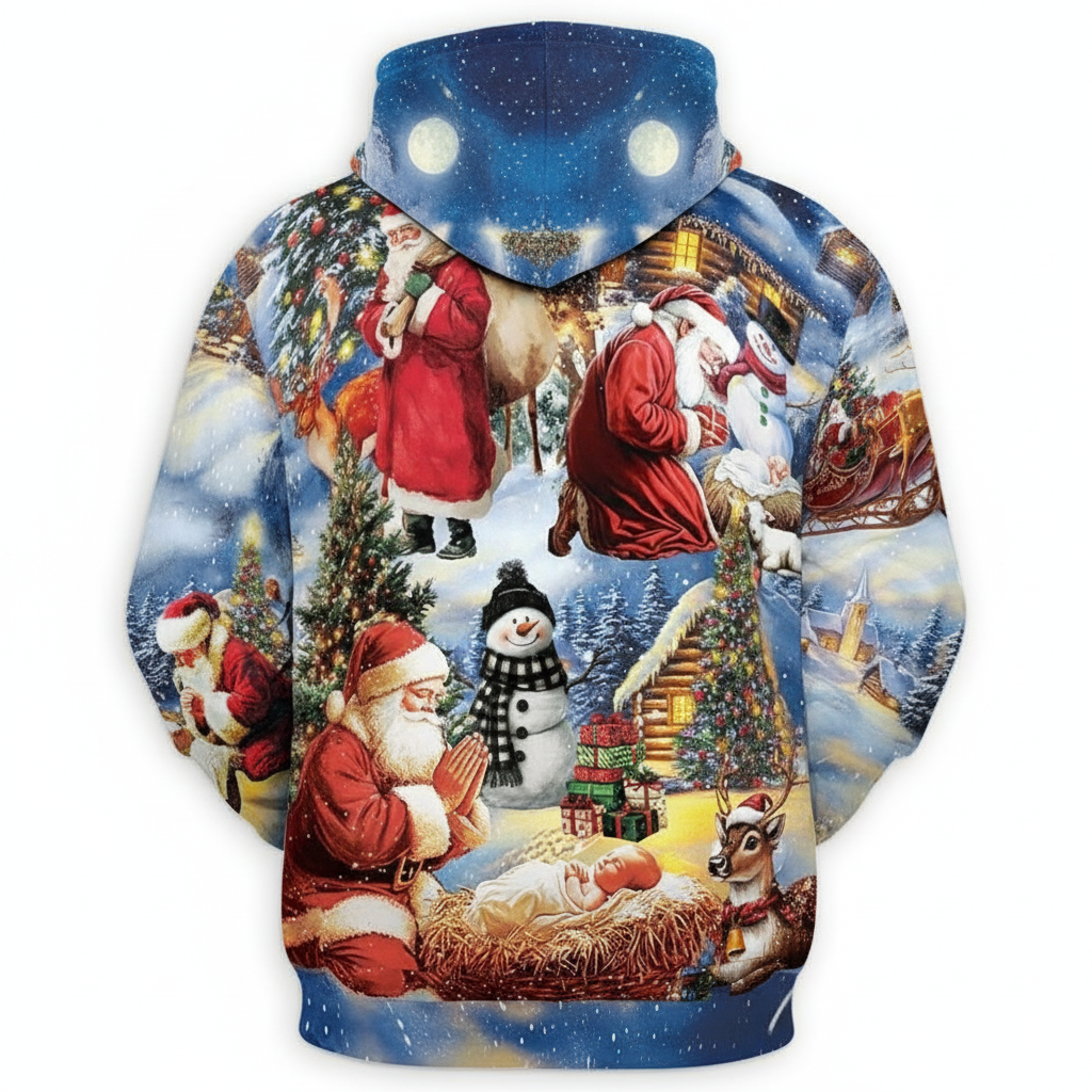 Christmas Santa Claus All Over Print Hoodie
