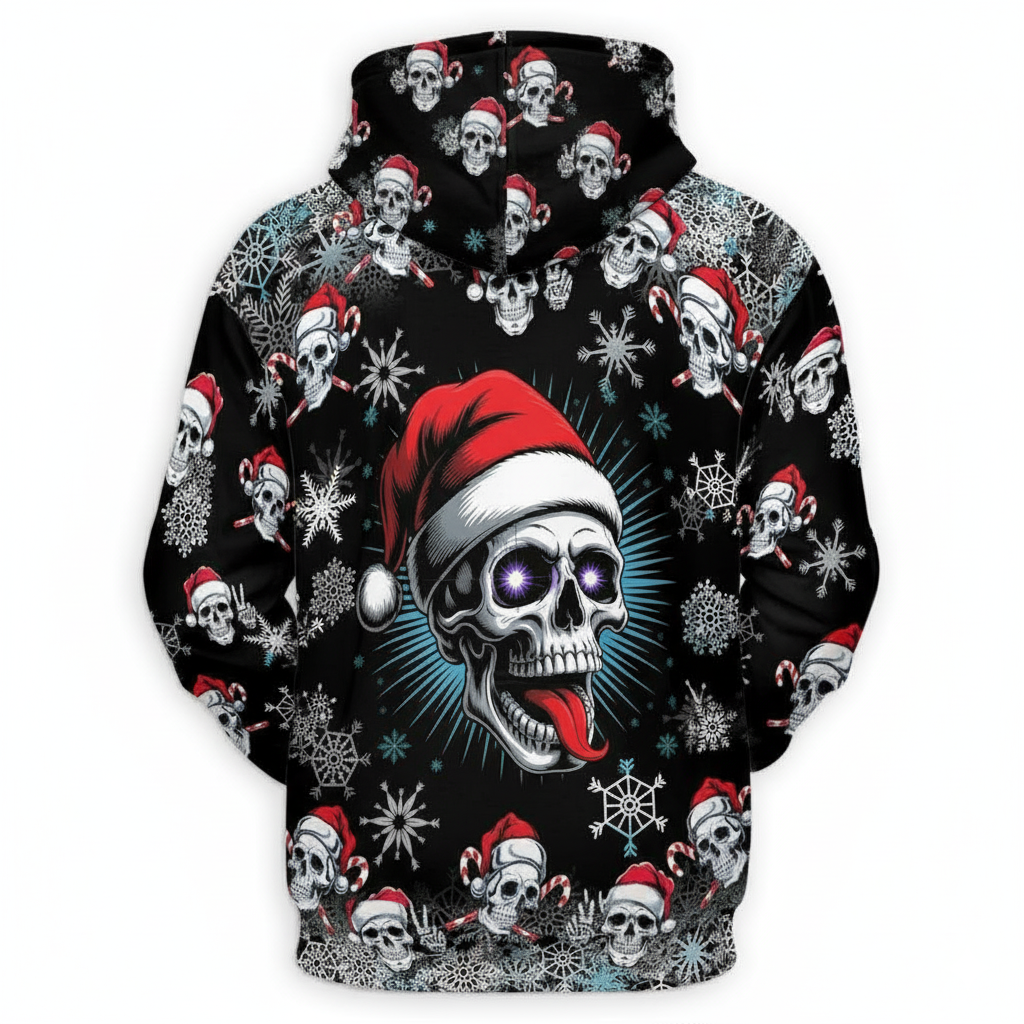 All Over Print Santa Costume Christmas Hoodie with Front Pocket