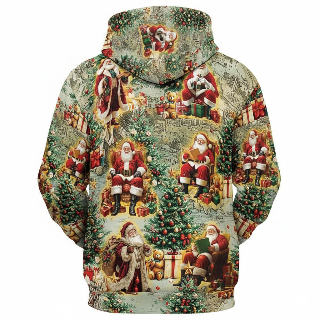 Christmas Santa Claus All Over Print Hoodie