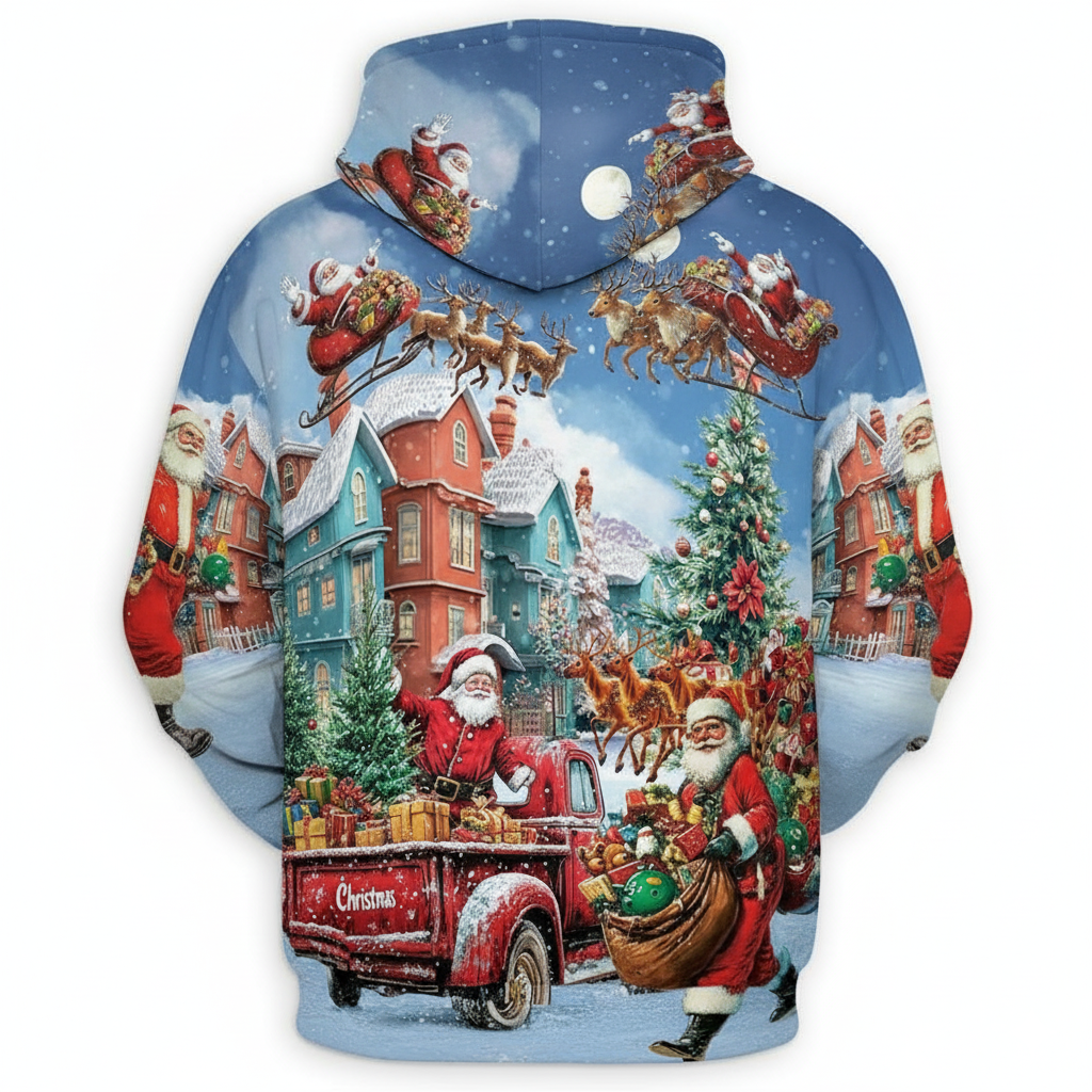 Christmas Santa Claus All Over Print Hoodie
