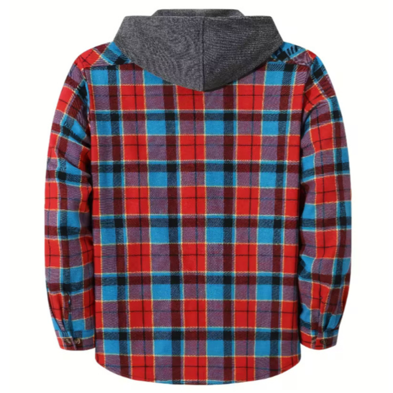 Men Sporty Pullover Button Front Closure Hoodie