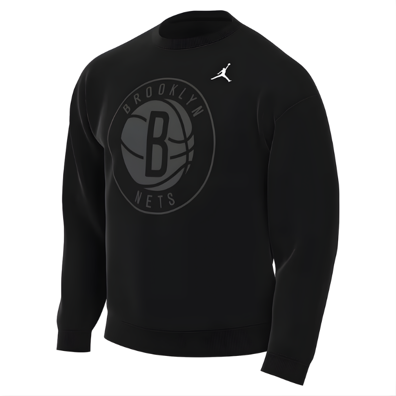 Men's Brooklyn Nets Jordan Brand Black Statement Edition Sweatshirt