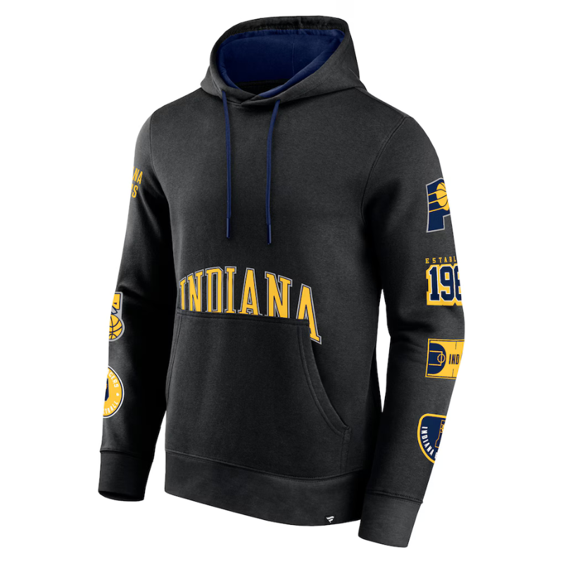 Mens Indiana Pacers Fanatics Black Home Court Pullover Hoodie
