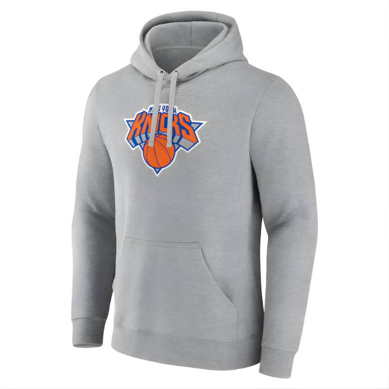 Men Royal New York Knicks Logo Pullover Hoodie