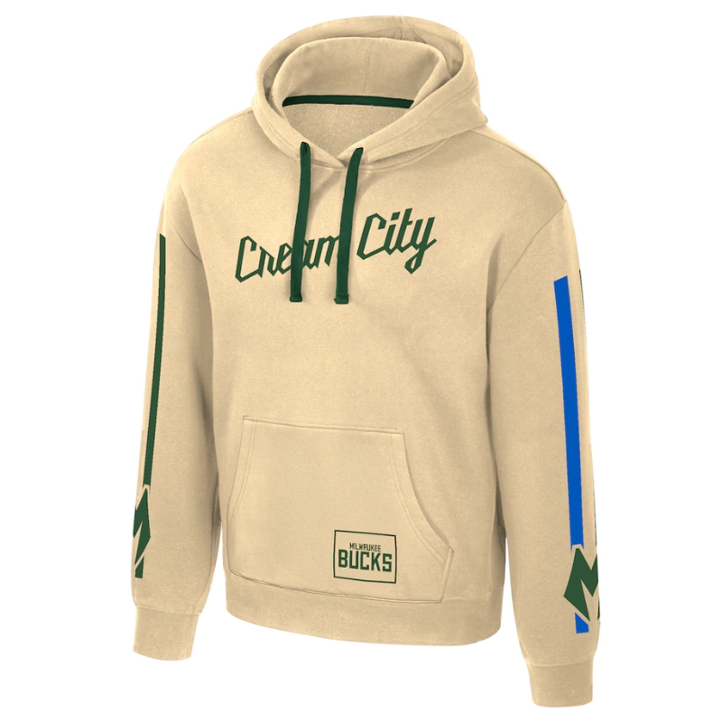 Unisex Milwaukee Bucks Stadium Essentials Cream 202526 City Edition City Star Hoodie