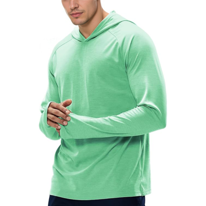Mens UPF 50 Plus Sun Protection Long Sleeve Hoodie