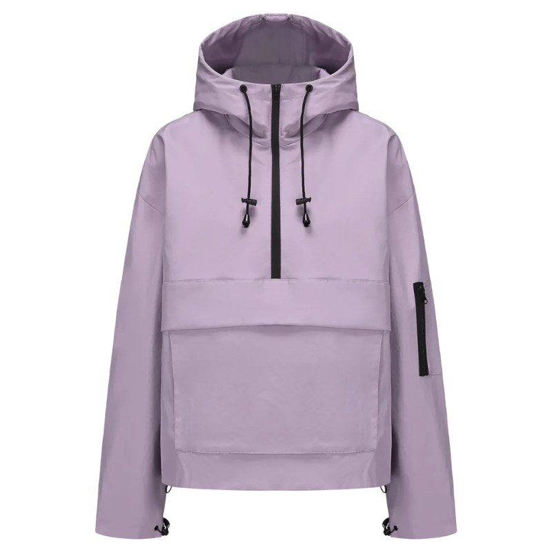 Hooded Half Zip Leopard Print Pullover Hoodie